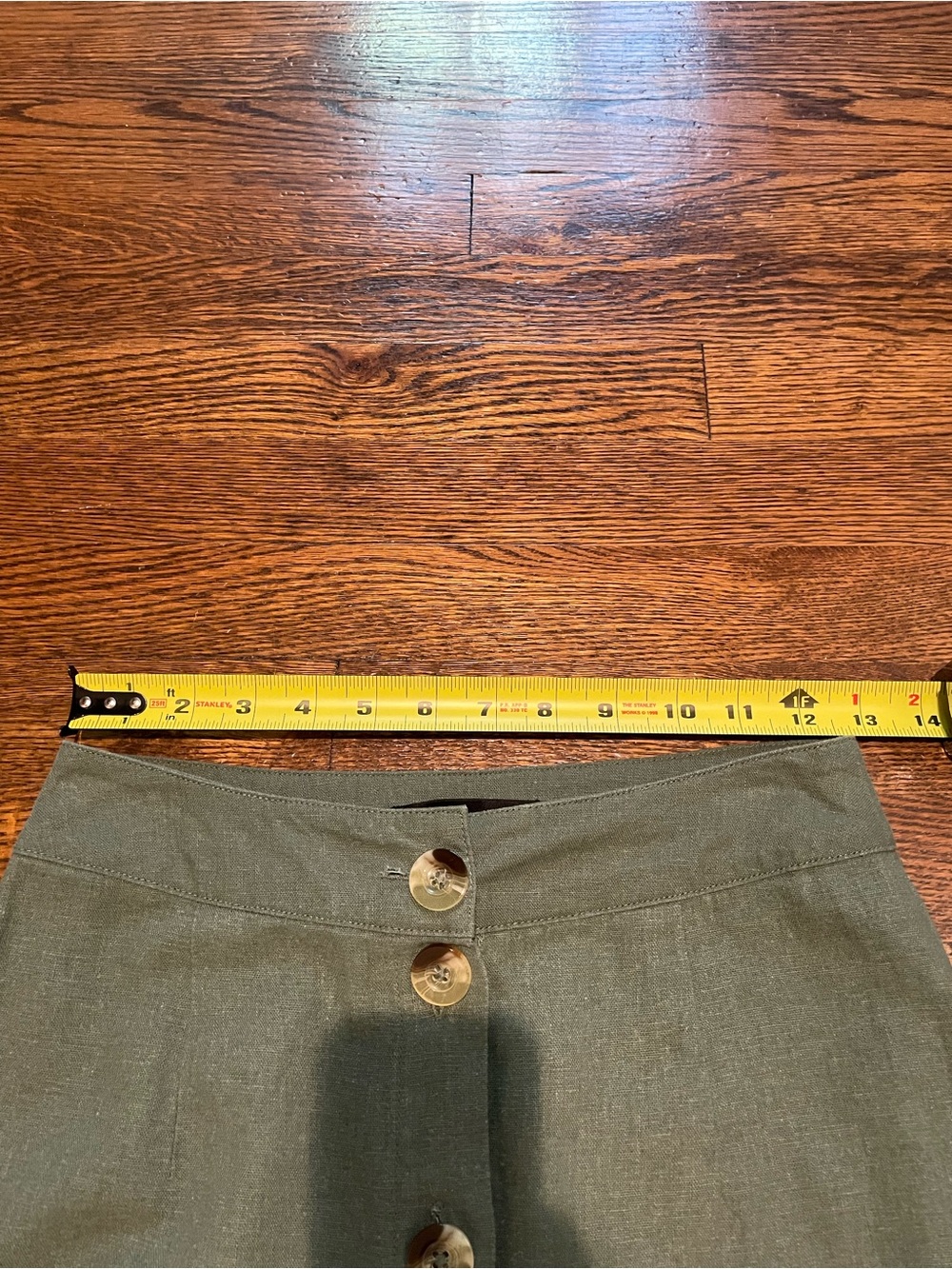 Vero Moda Olive Green Button-Front Midi Skirt - Picture 9 of 15